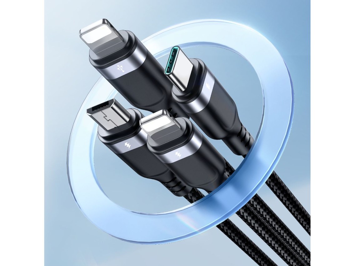 Joyroom Multi-Use Series S-A18 4in1 USB-A - USB-C / Lightning / Lightning / micro USB cable 1.2m - b