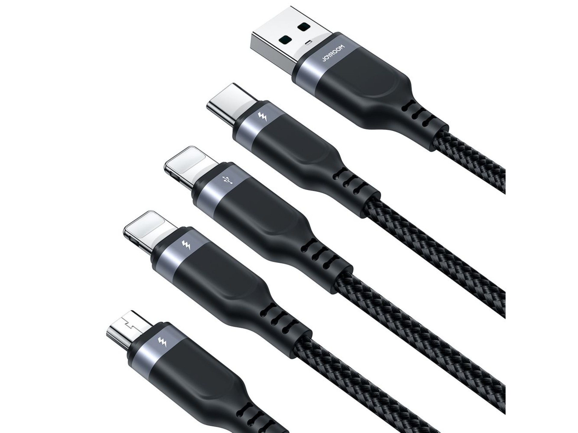 Joyroom Multi-Use Series S-A18 4in1 USB-A - USB-C / Lightning / Lightning / micro USB cable 1.2m - b