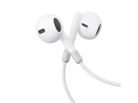 Joyroom JR-EW01 in-ear wired mini jack headphones with remote control - white Joyroom JR-EW01 in-ear wired mini jack headphones with remote control - white