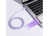 Cabo USB-A/USB-C 3A Joyroom Série Multicolor A14 de 1,2 m - Roxo Cabo USB-A/USB-C 3A Joyroom Série Multicolor A14 de 1,2 m - Roxo