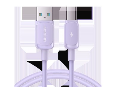 Cable USB-A/USB-C 3A de la serie A14 multicolor de Joyroom, 1,2 m - Morado Cable USB-A/USB-C 3A de la serie A14 multicolor de Joyroom, 1,2 m - Morado