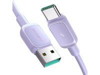 Cabo USB-A/USB-C 3A Joyroom Série Multicolor A14 de 1,2 m - Roxo Cabo USB-A/USB-C 3A Joyroom Série Multicolor A14 de 1,2 m - Roxo