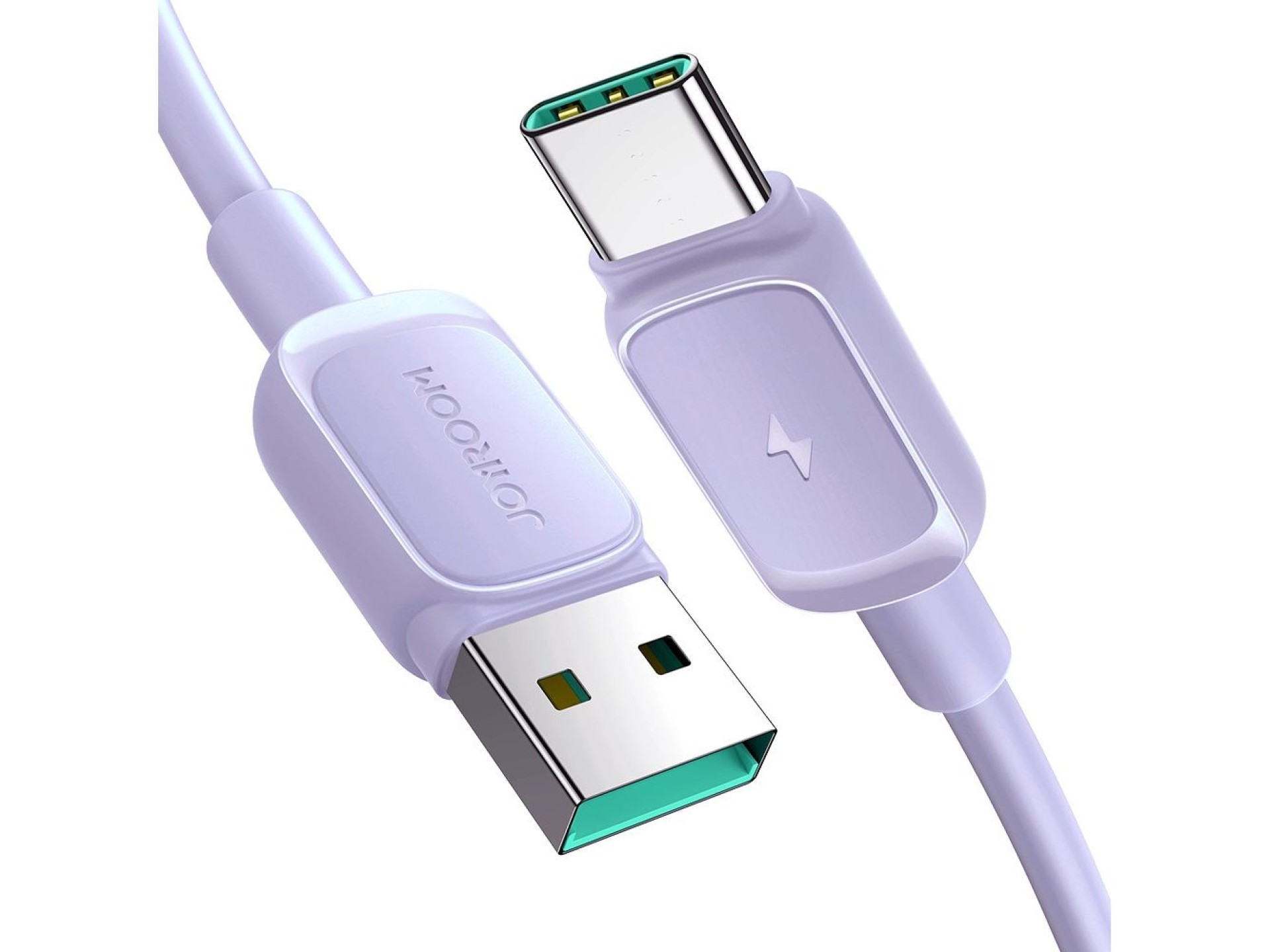 Cabo USB-A/USB-C 3A Joyroom Série Multicolor A14 de 1,2 m - Roxo