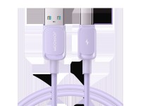 Cabo USB-A/USB-C 3A Joyroom Série Multicolor A14 de 1,2 m - Roxo Cabo USB-A/USB-C 3A Joyroom Série Multicolor A14 de 1,2 m - Roxo