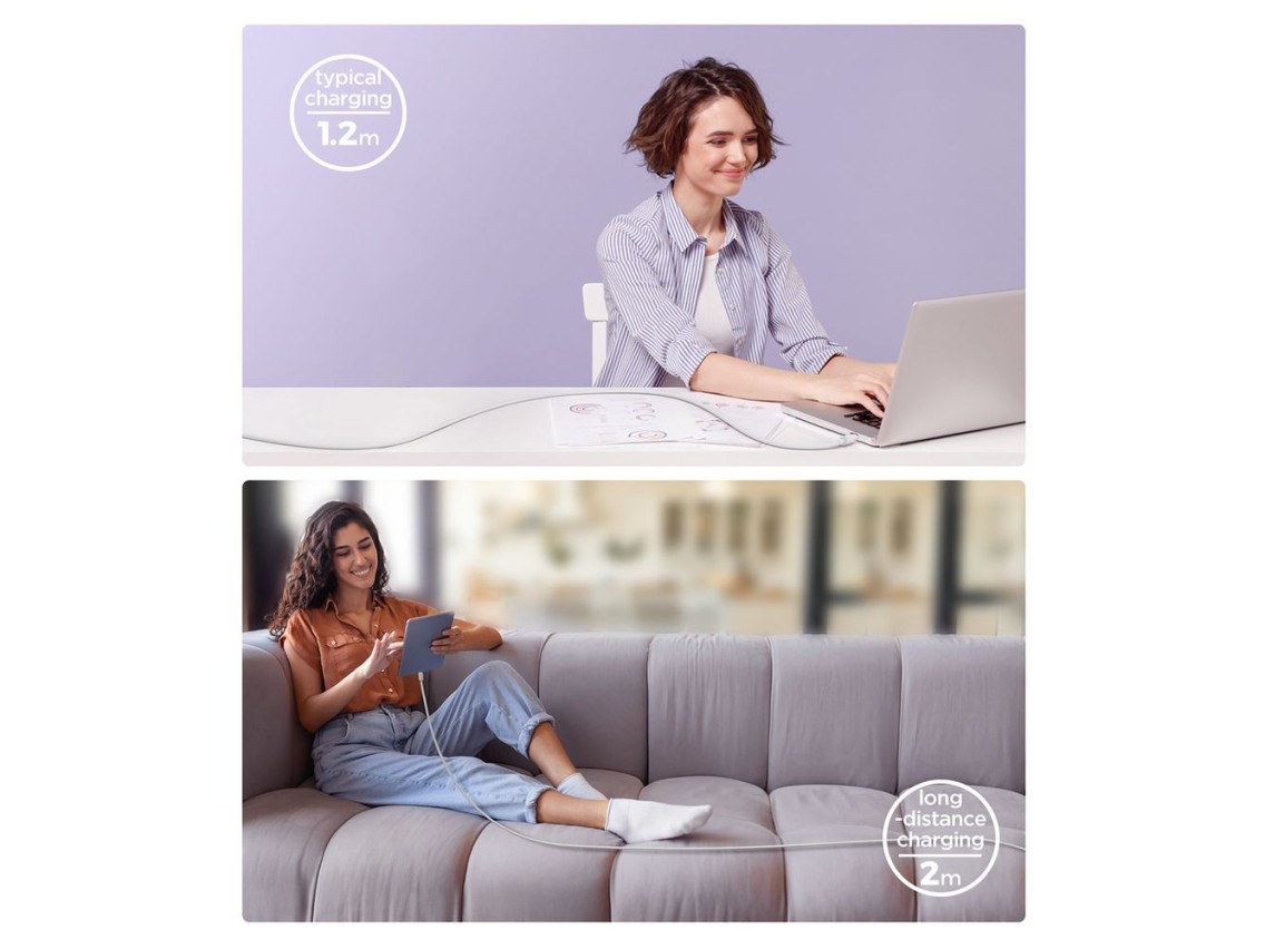 Cabo USB-A/USB-C Joyroom Multi-Color Series A14 3A 1,2 m - Branco