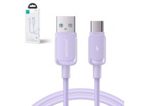 Cabo USB-A/USB-C 3A Joyroom Série Multicolor A14 de 1,2 m - Roxo Cabo USB-A/USB-C 3A Joyroom Série Multicolor A14 de 1,2 m - Roxo
