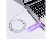 Cabo USB-A/USB-C Joyroom Multi-Color Series A14 3A 1,2 m - Branco