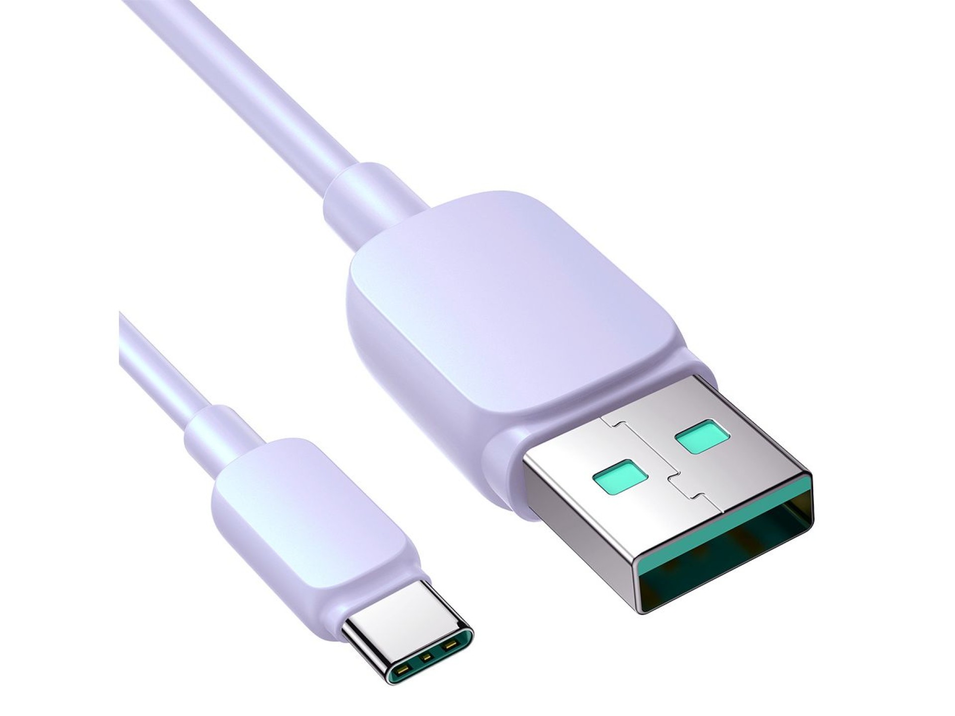 Cabo USB-A/USB-C 3A Joyroom Série Multicolor A14 de 1,2 m - Roxo