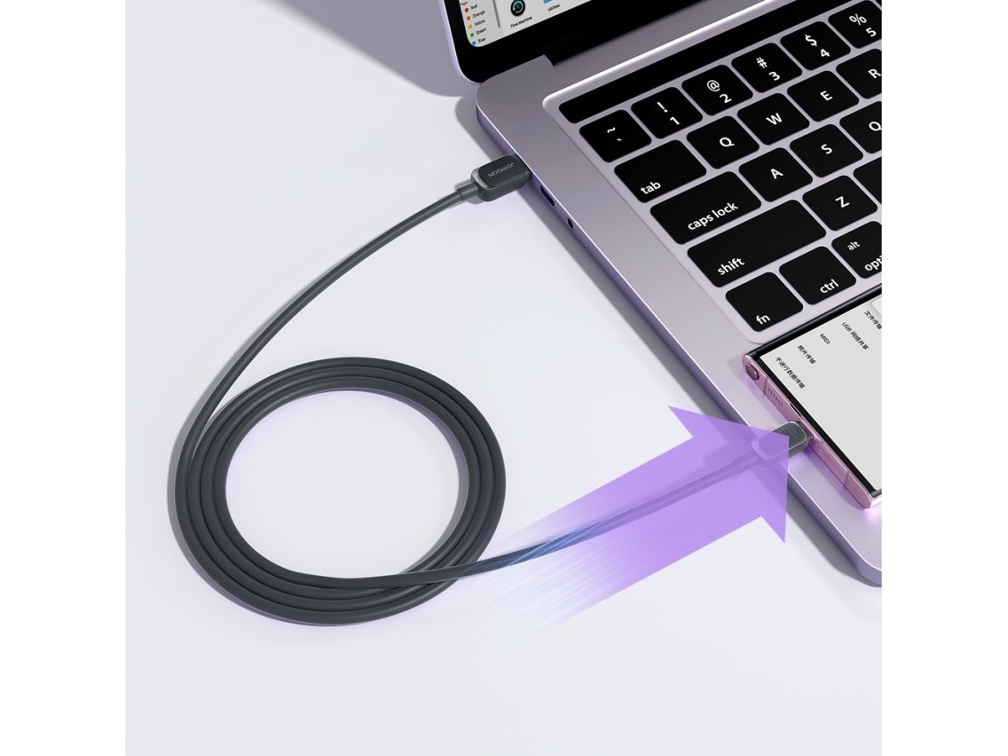 Cable USB-A/USB-C Joyroom Multicolor Serie A14 de 3 A, 1,2 m - Negro