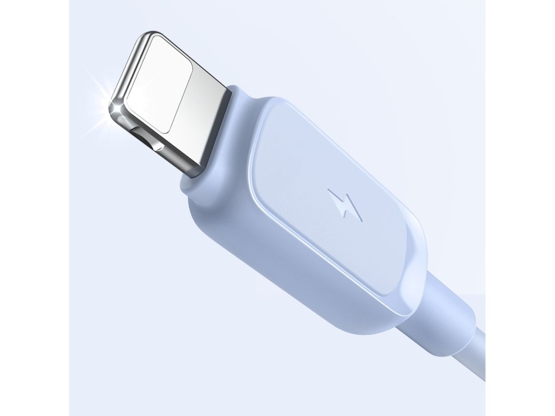 Cabo Joyroom Multi-Color Series A14 Lightning / USB-A 2.4A 1.2 m - azul
