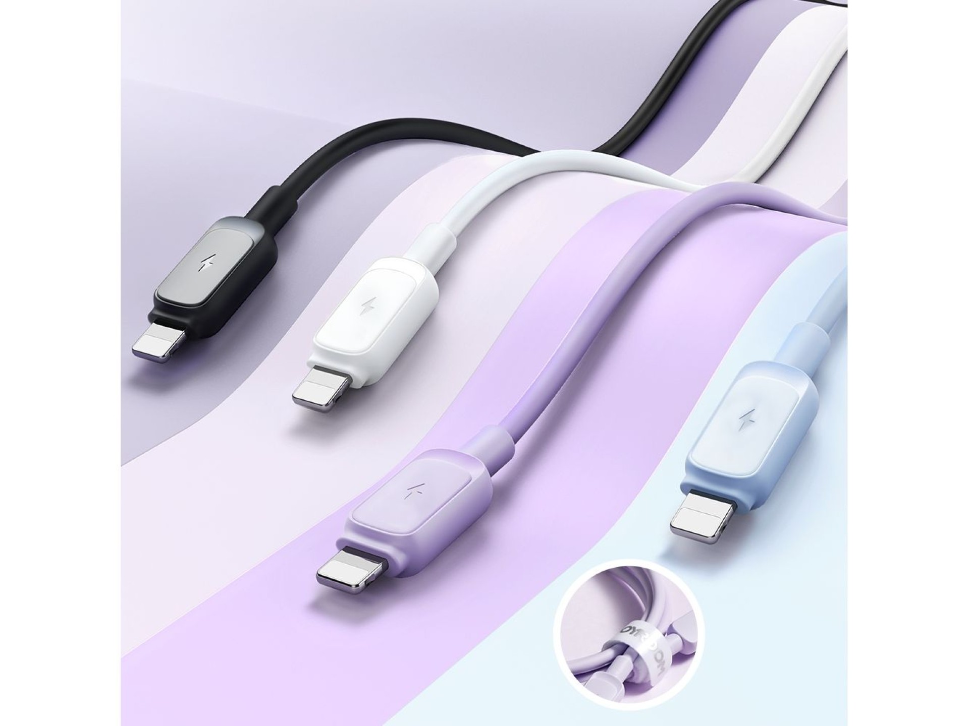 Cabo Joyroom Multi-Color Series A14 Lightning / USB-A 2.4A 1.2 m - azul