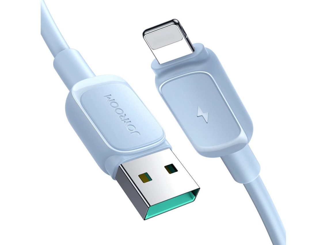 Cabo Joyroom Multi-Color Series A14 Lightning / USB-A 2.4A 1.2 m - azul