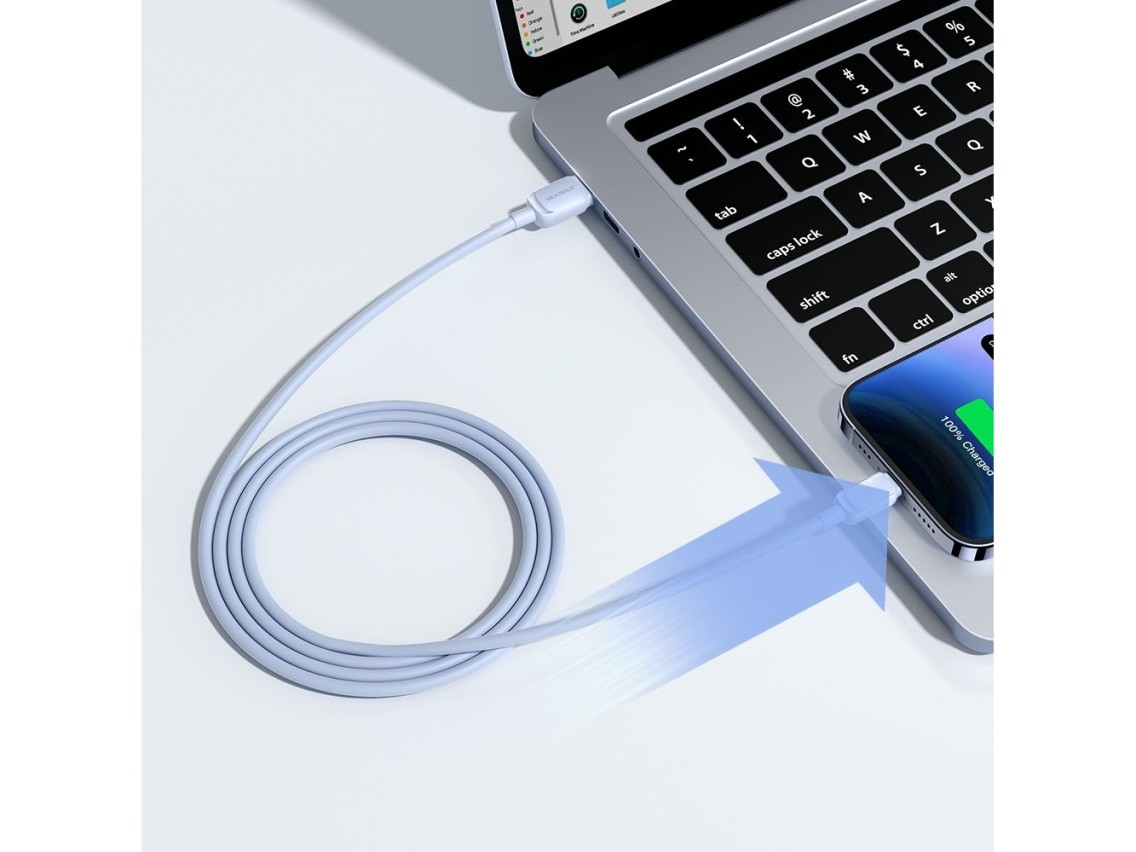 Cabo Joyroom Multi-Color Series A14 Lightning / USB-A 2.4A 1.2 m - azul