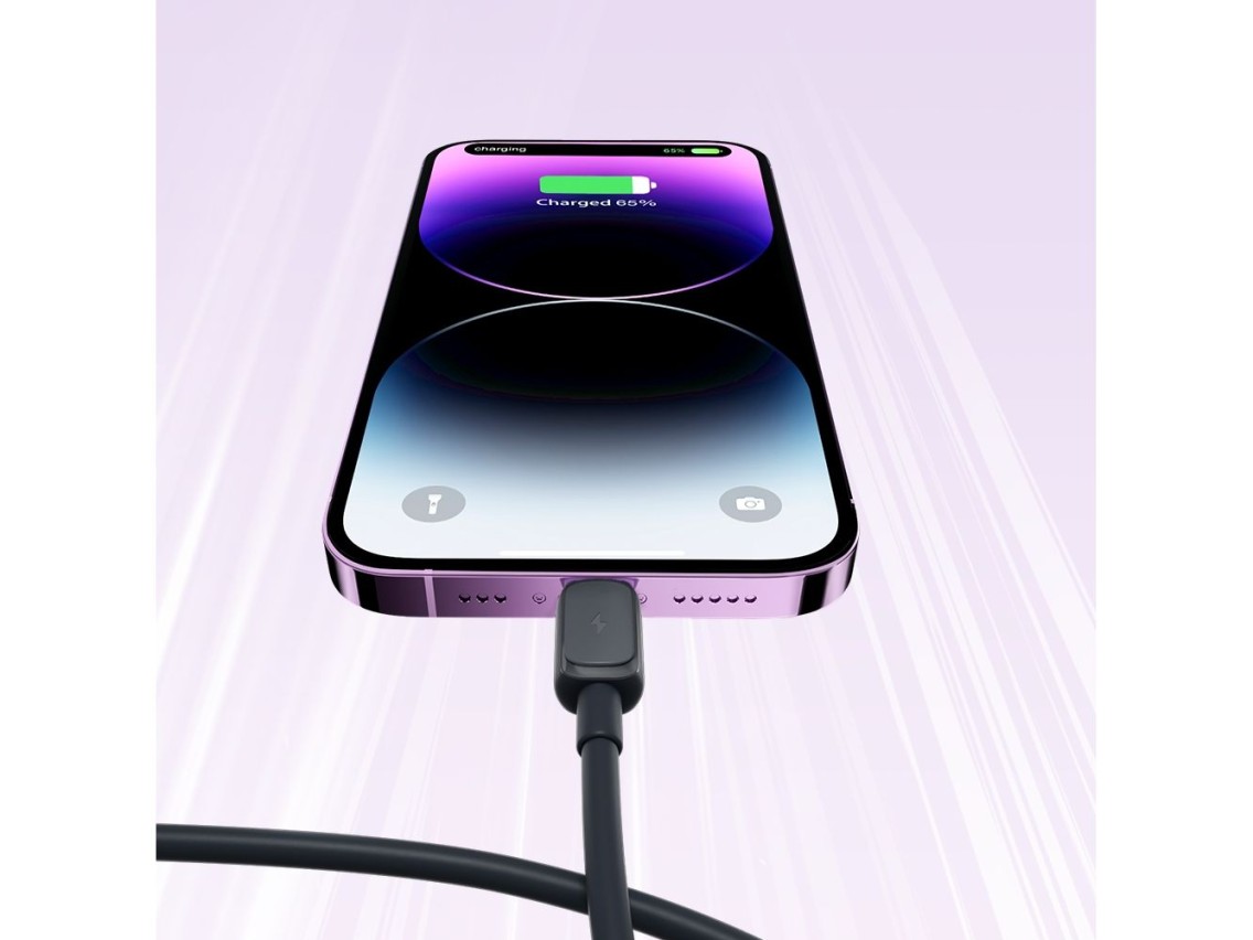 Cabo Joyroom Multi-Color Series A14 Lightning/USB-A 2.4A 1.2 m - Preto
