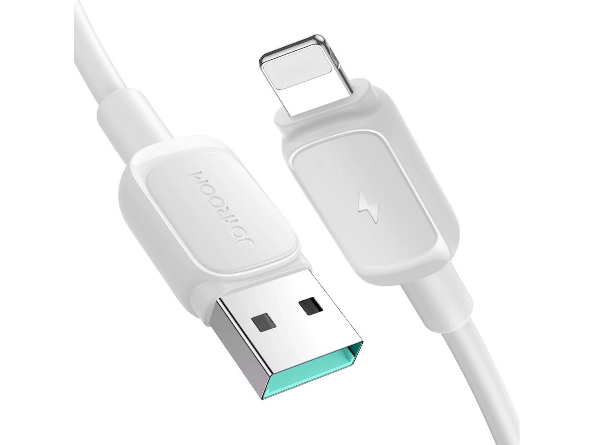 Cabo Joyroom Multi-Color Series A14 Lightning / USB-A 2.4A 1.2 m - branco