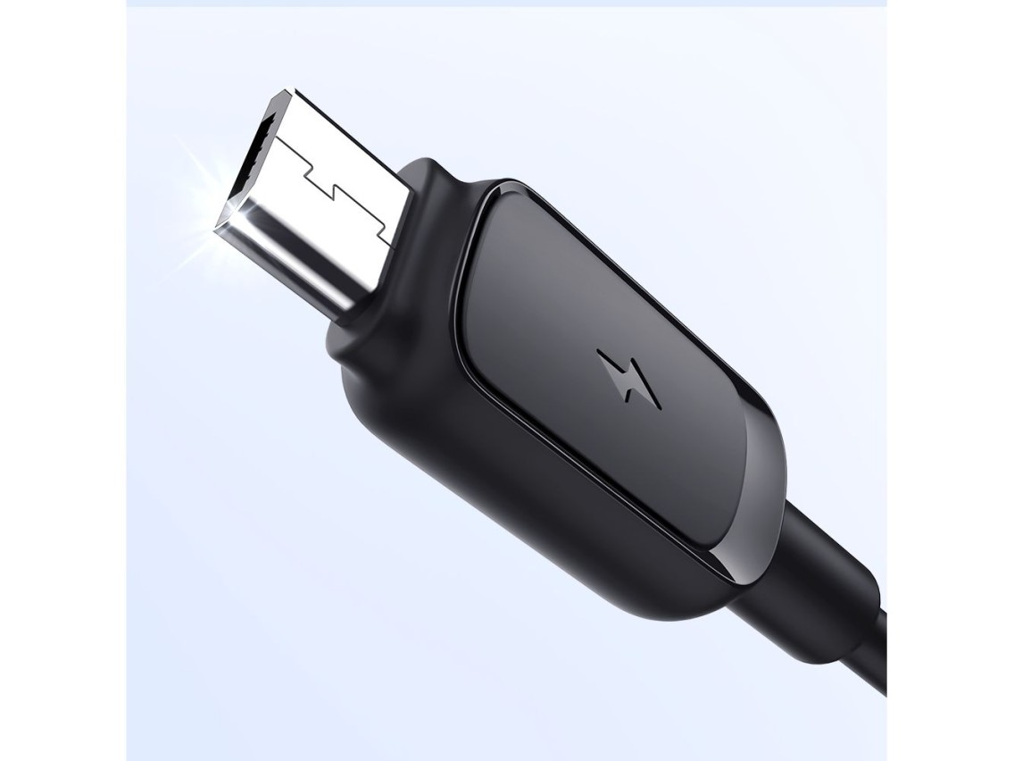 Cabo USB-A/micro USB 2.4A Joyroom Multi-Color Series A14 de 2 m - preto