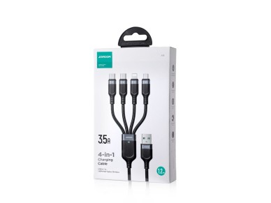 Cable Joyroom Multi-Use Series S-A18 4 en 1 USB-A - USB-C / USB-C / Lightning / micro USB de 1,2 m -