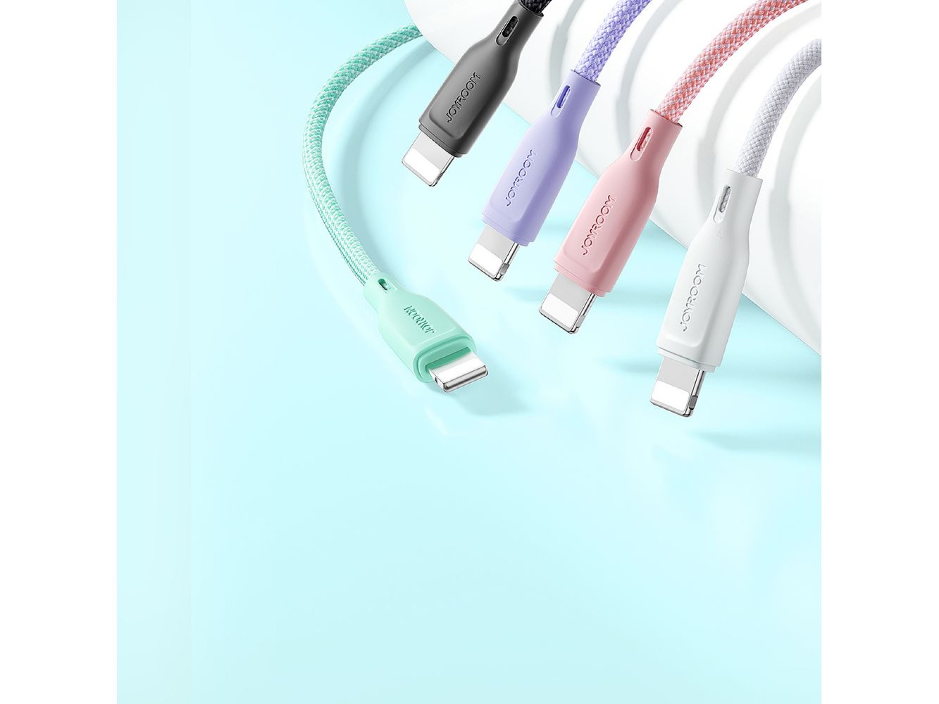 Cabo USB-A/Lightning 3A Joyroom Multi-Color Series S-A34 de 1 m - verde