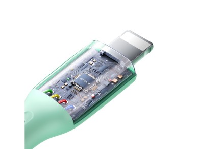 Joyroom Multi-Color Series S-A34 USB-A / Lightning 3A cable 1m - green