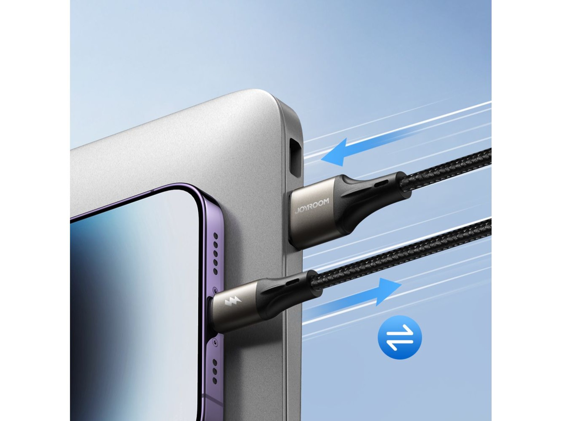 Cable USB-A/USB-C Joyroom Light-Speed ??Series S-A25 de 100 W y 1,2 m - negro