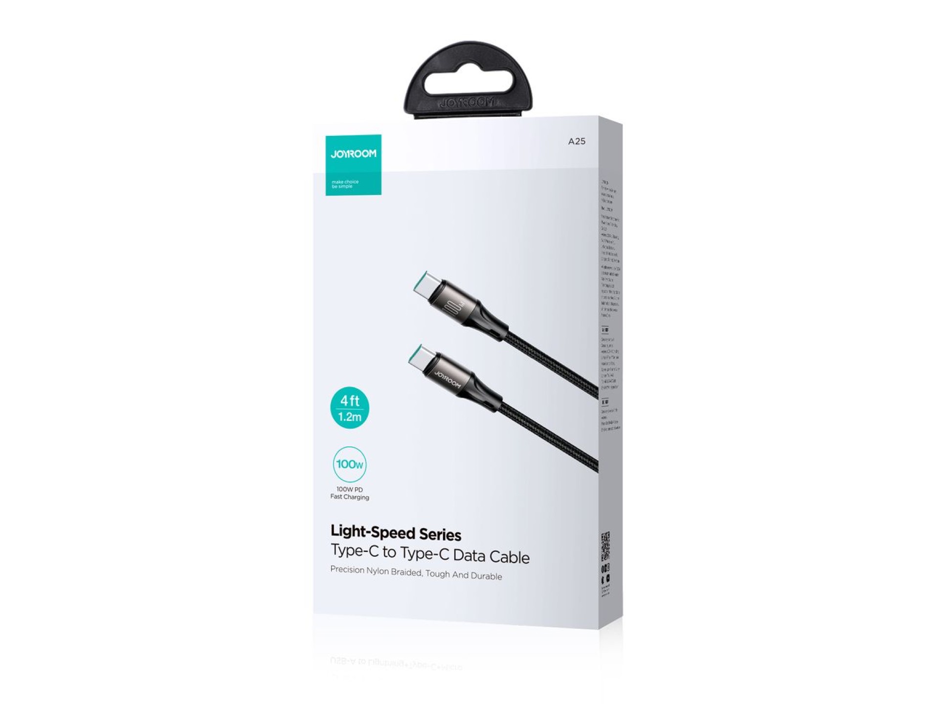 Cabo USB-C/USB-C Joyroom Light-Speed ??Series S-A25 100W 1,2m - preto