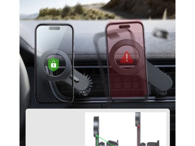 Magnetic car holder for iPhone with MagSafe Joyroom JR-ZS355 - black Magnetic car holder for iPhone with MagSafe Joyroom JR-ZS355 - black