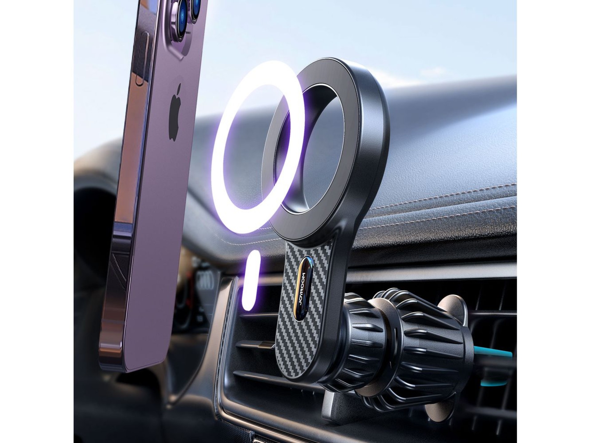 Magnetic car holder for iPhone with MagSafe Joyroom JR-ZS355 - black