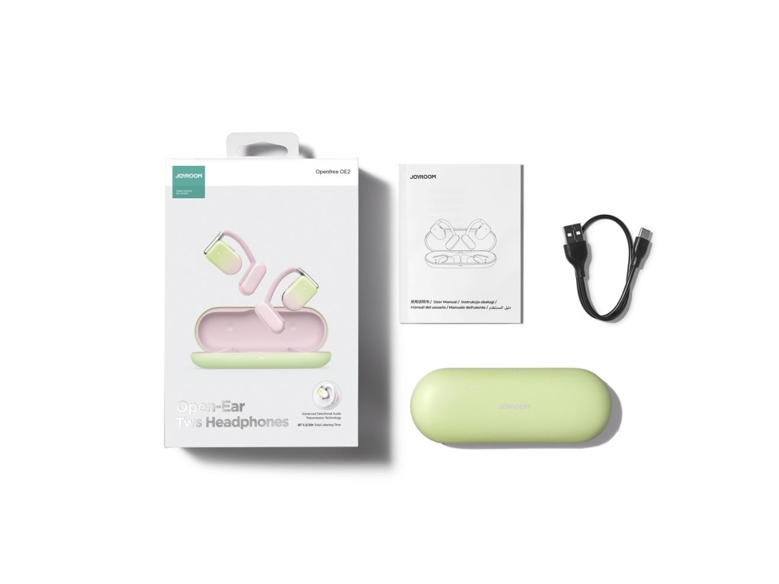 Joyroom Openfree JR-OE2 TWS wireless headphones - pink