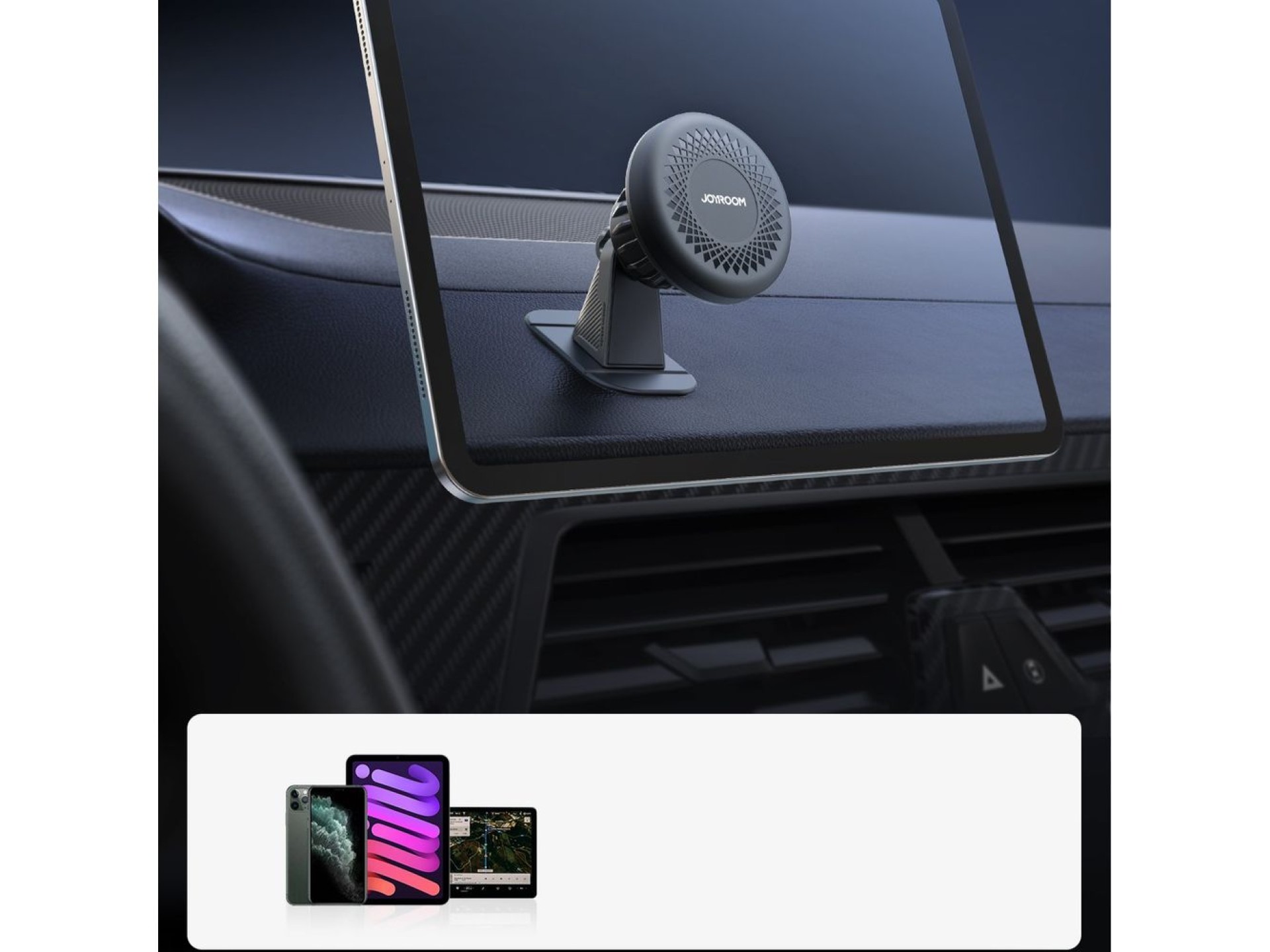 Suporte magnético para celular Joyroom JR-ZS356 para cockpit - cinza escuro