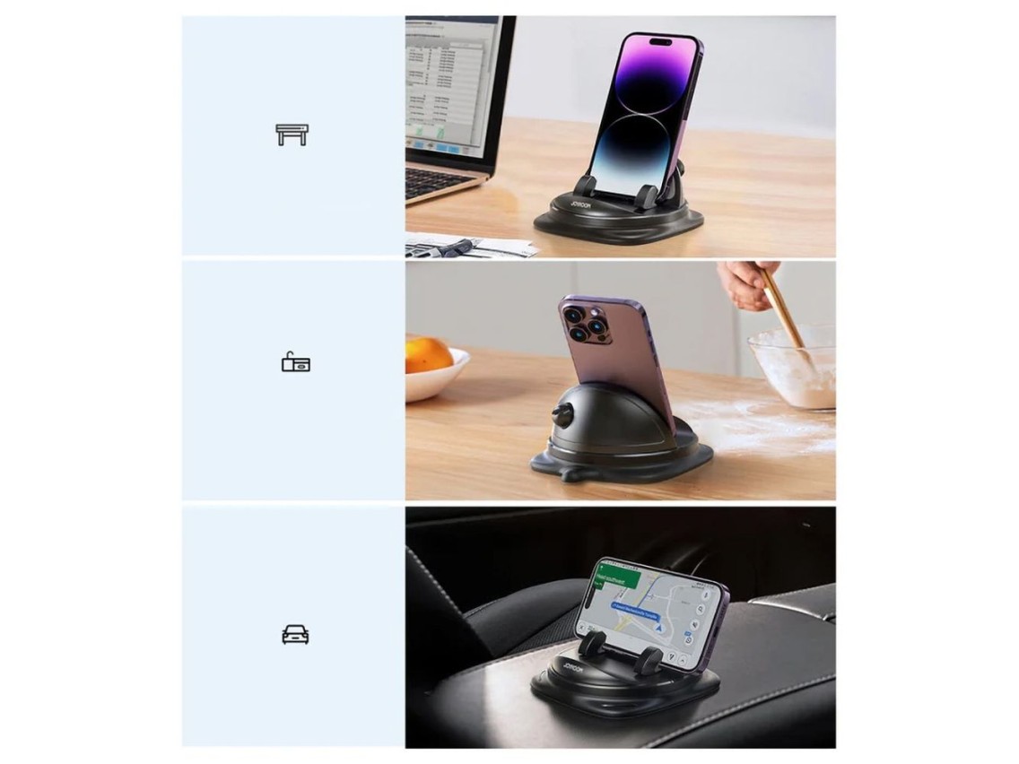 Suporte para celular Joyroom JR-ZS354 com ventosa para carro, escritório e casa - preto
