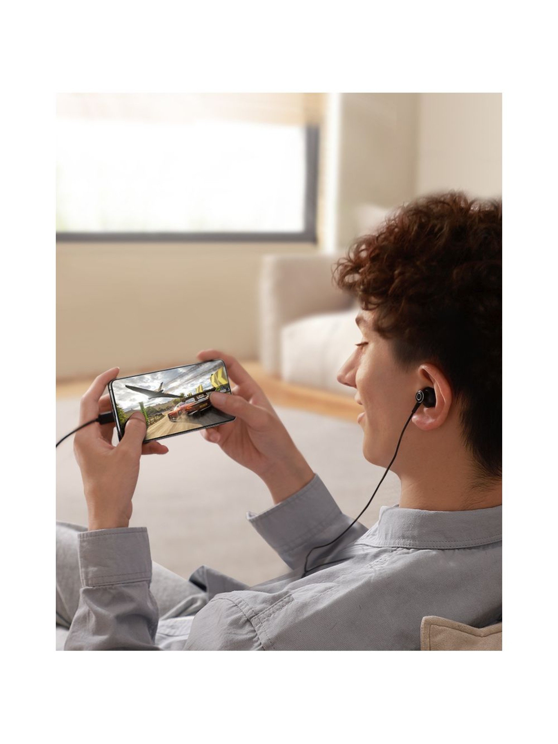 Joyroom TYPE-C Series JR-EC07 USB-C in-ear headphones metal - black