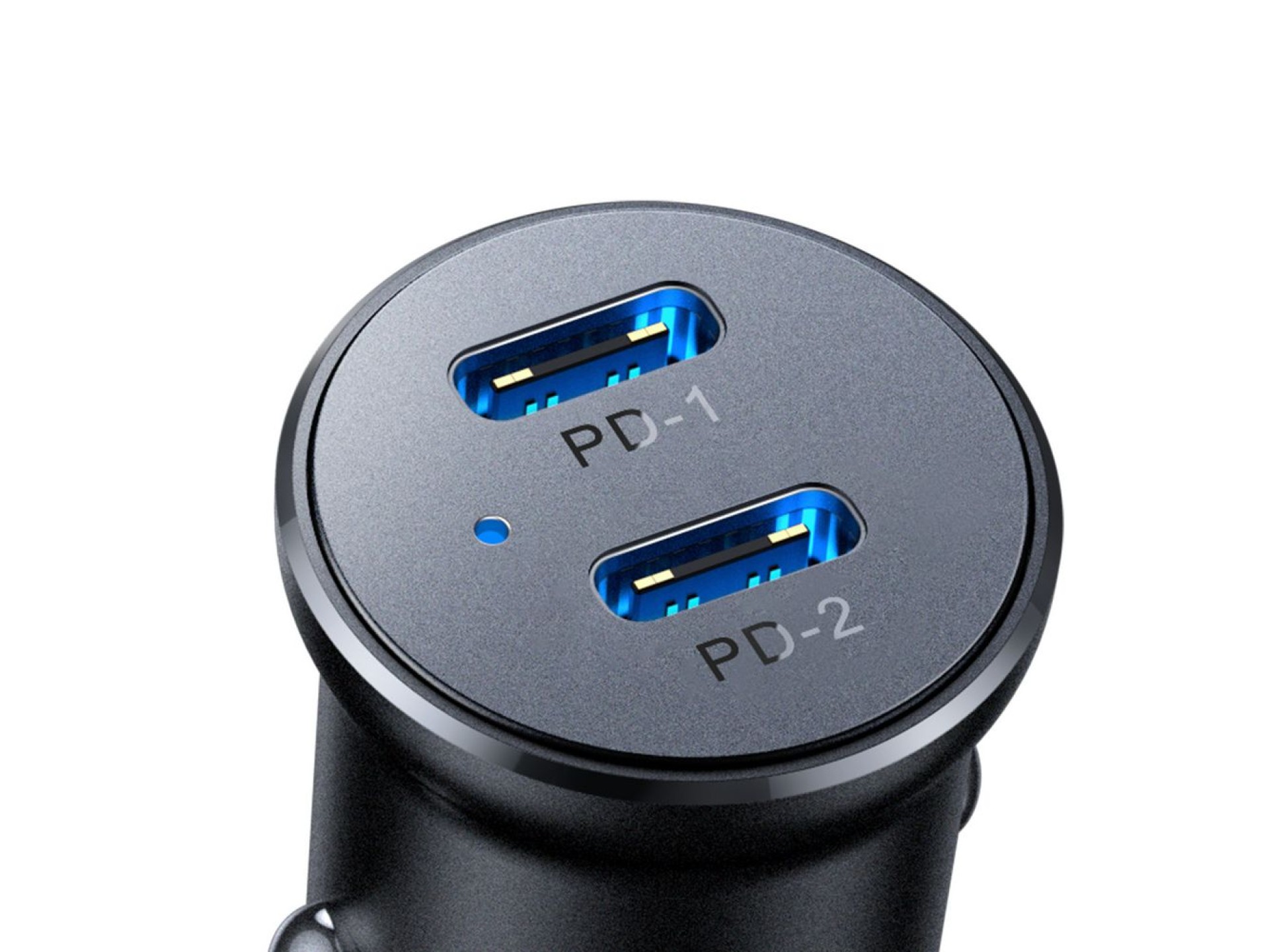 Joyroom JR-CCN06 30W 2x USB-C Metal Mini Car Charger - Black