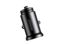 Cargador de coche peque�o met�lico Joyroom JR-CCN06 de 30 W con 2 puertos USB-C - Negro