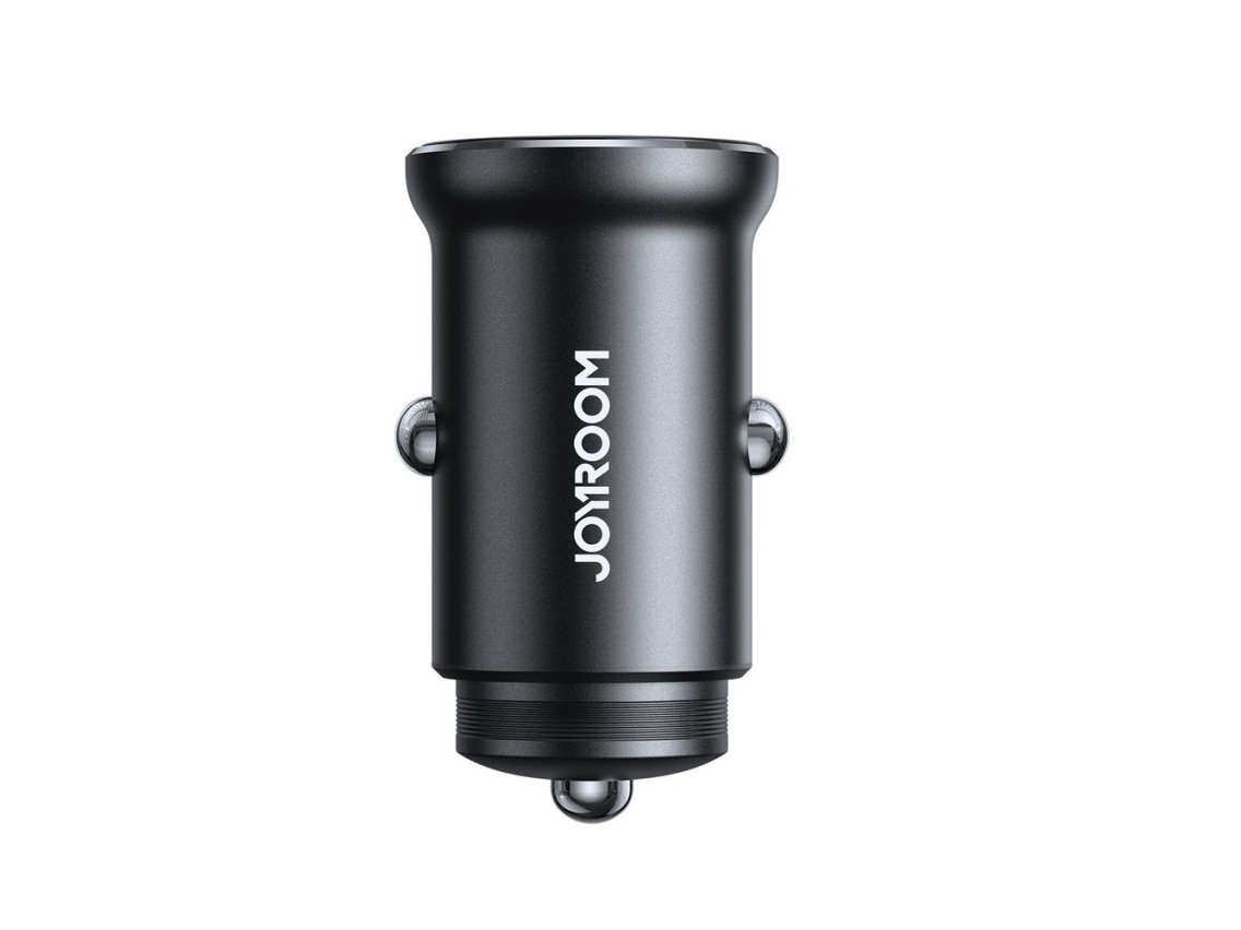 Joyroom JR-CCN06 30W 2x USB-C Metal Mini Car Charger - Black