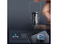 Joyroom JR-CCN05 30W USB-A USB-C Mini Car Charger - Black Joyroom JR-CCN05 30W USB-A USB-C Mini Car Charger - Black