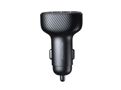 Cargador de coche Joyroom JR-CCD03 de 3,4 A con pantalla y 3 puertos USB-A - Negro