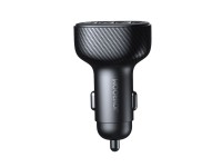 Cargador de coche Joyroom JR-CCD03 de 3,4 A con pantalla y 3 puertos USB-A - Negro Cargador de coche Joyroom JR-CCD03 de 3,4 A con pantalla y 3 puertos USB-A - Negro