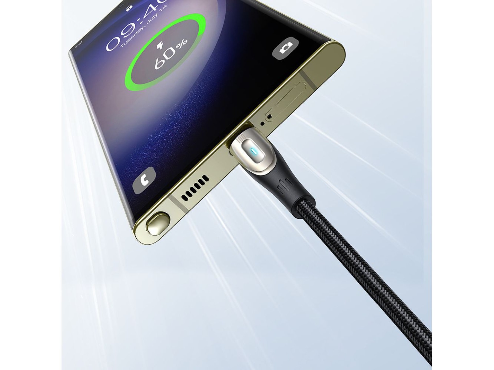 Cabo USB-C/USB-C Joyroom Star-Light Series SA27-CC5 100W 1,2m - preto