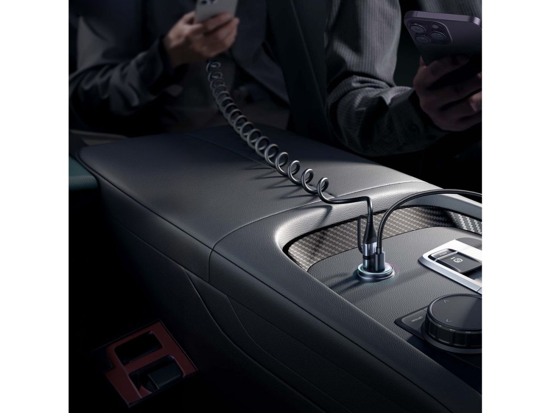Carregador mini USB-A USB-C Joyroom JR-CCN04 de 60 W - preto