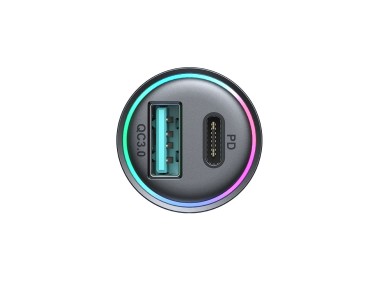 Carregador mini USB-A USB-C Joyroom JR-CCN04 de 60 W - preto