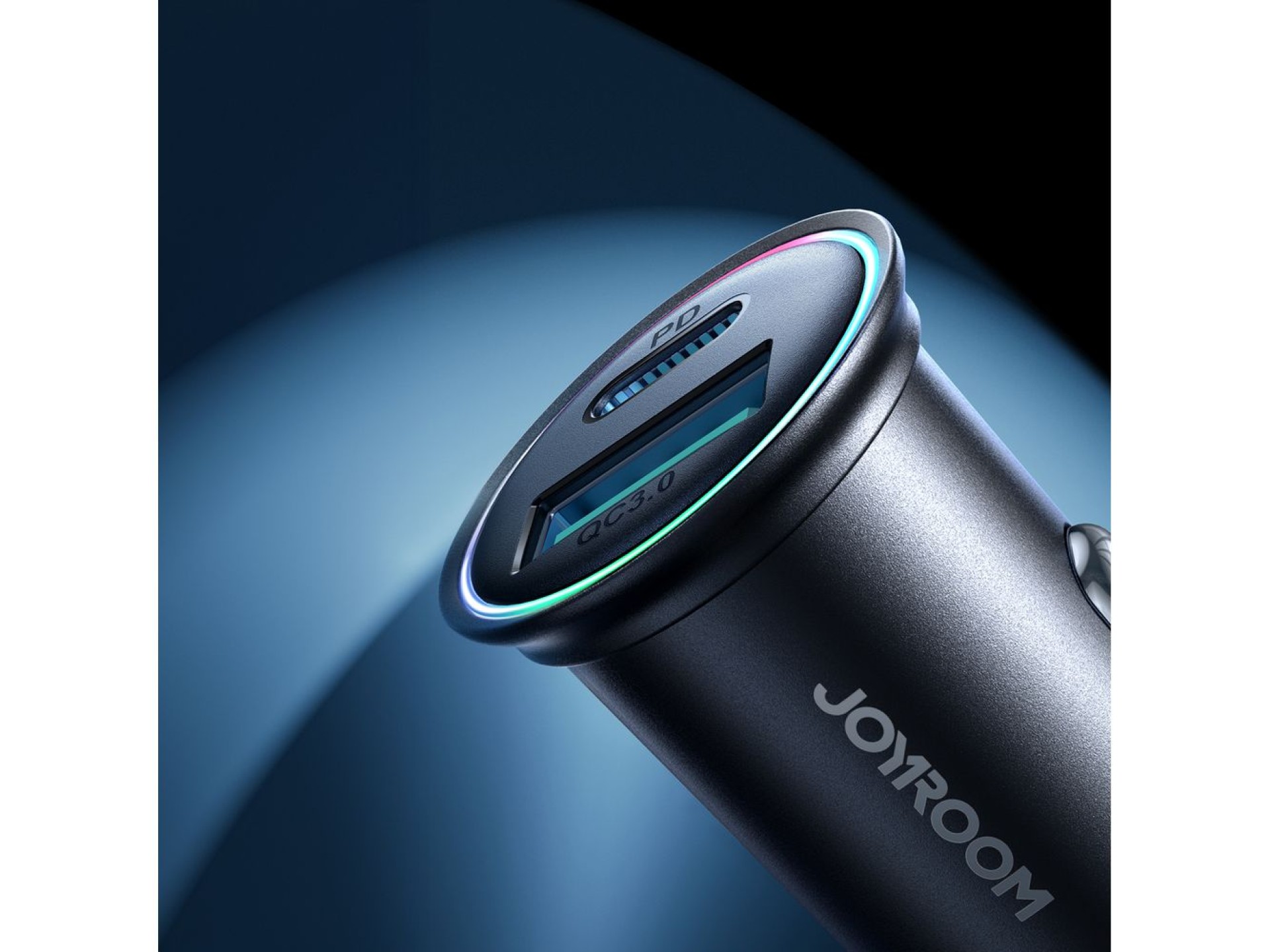 Carregador mini USB-A USB-C Joyroom JR-CCN04 de 60 W - preto