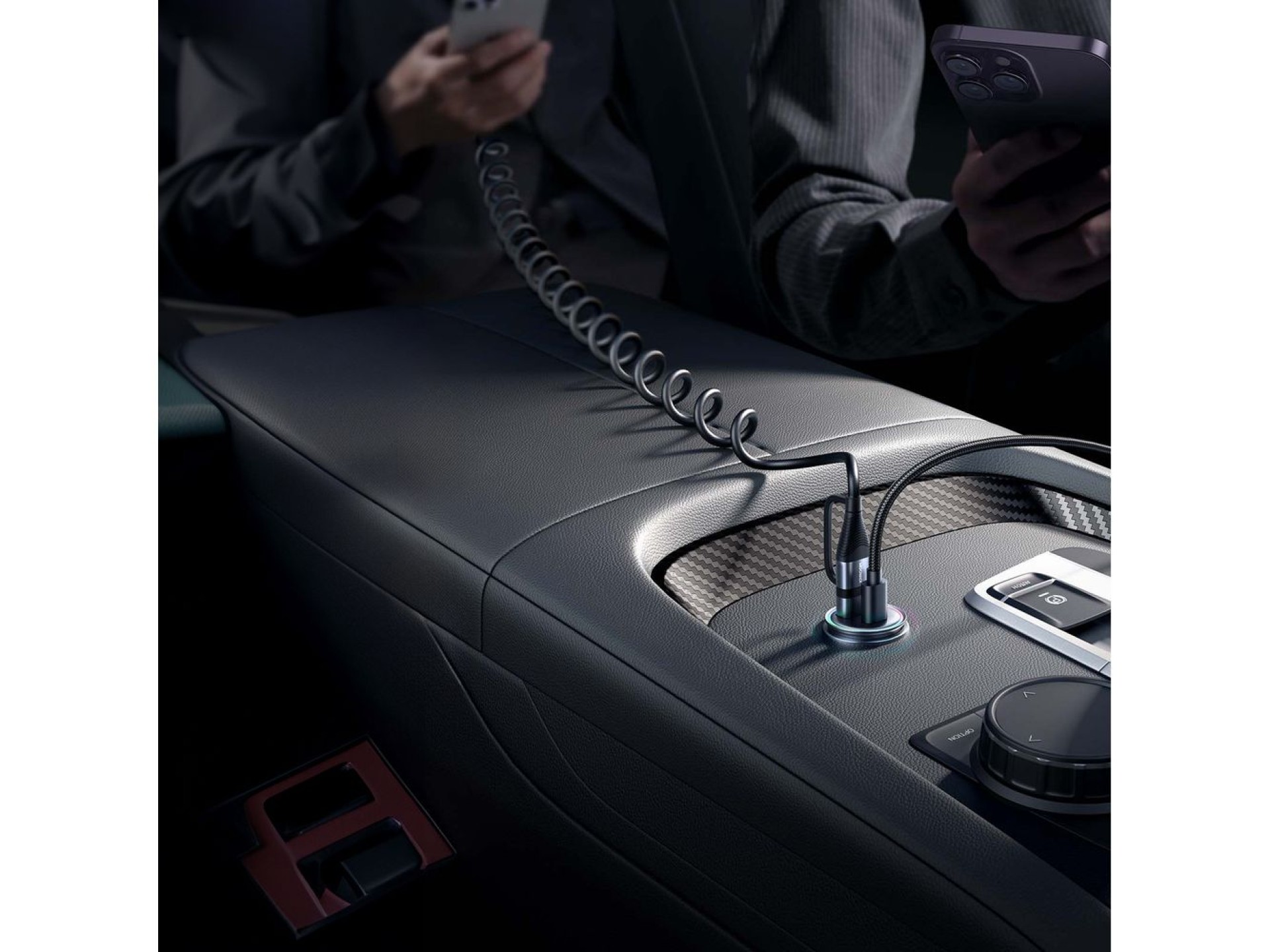 Carregador mini USB-A USB-C Joyroom JR-CCN04 de 60 W - preto