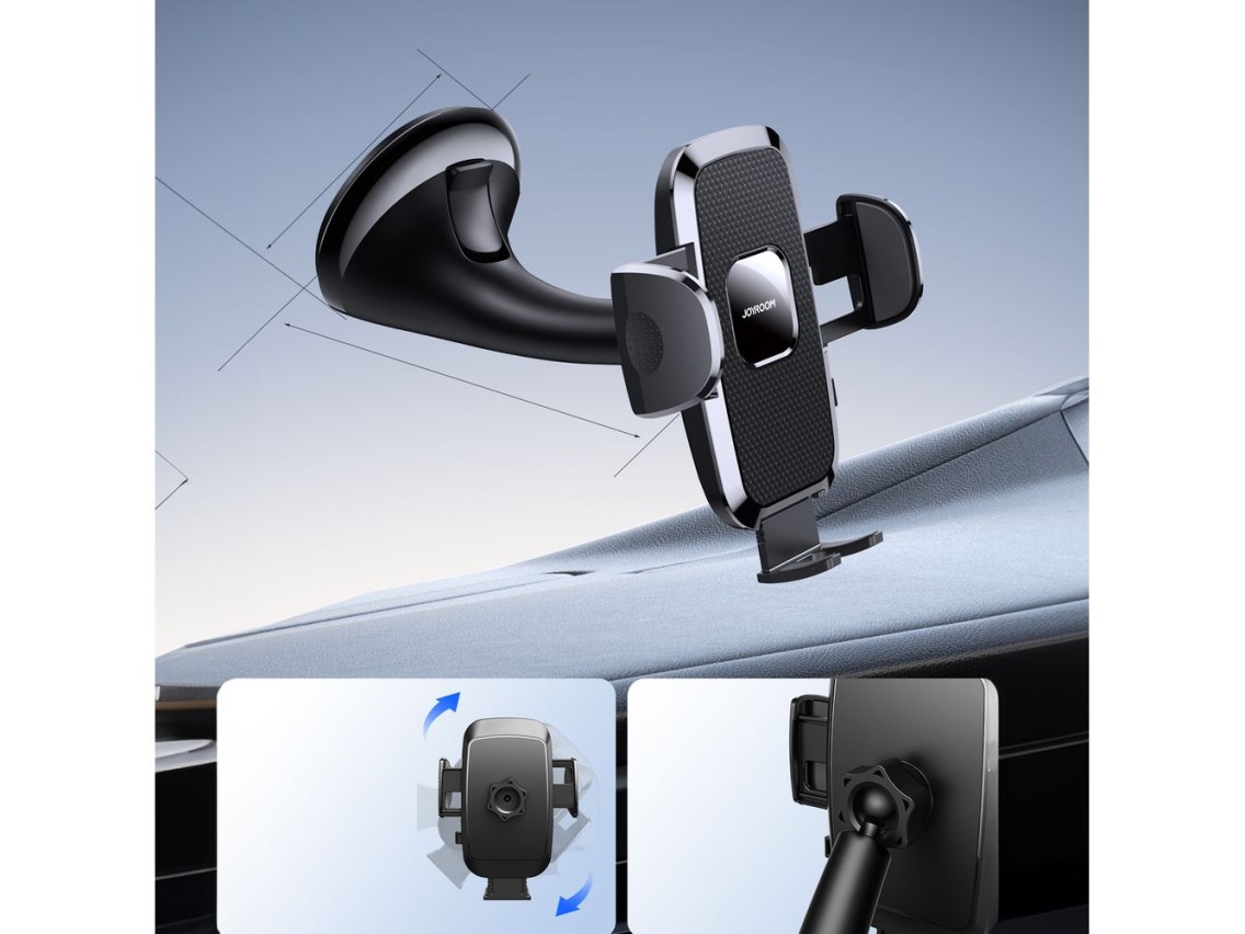 Suporte mecânico universal para celular Joyroom JR-ZS259 para carro, para uso no painel/janela - pre