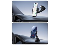 Suporte mecânico universal para celular Joyroom JR-ZS259 para carro, para uso no painel/janela - pre Suporte mecânico universal para celular Joyroom JR-ZS259 para carro, para uso no painel/janela - pre
