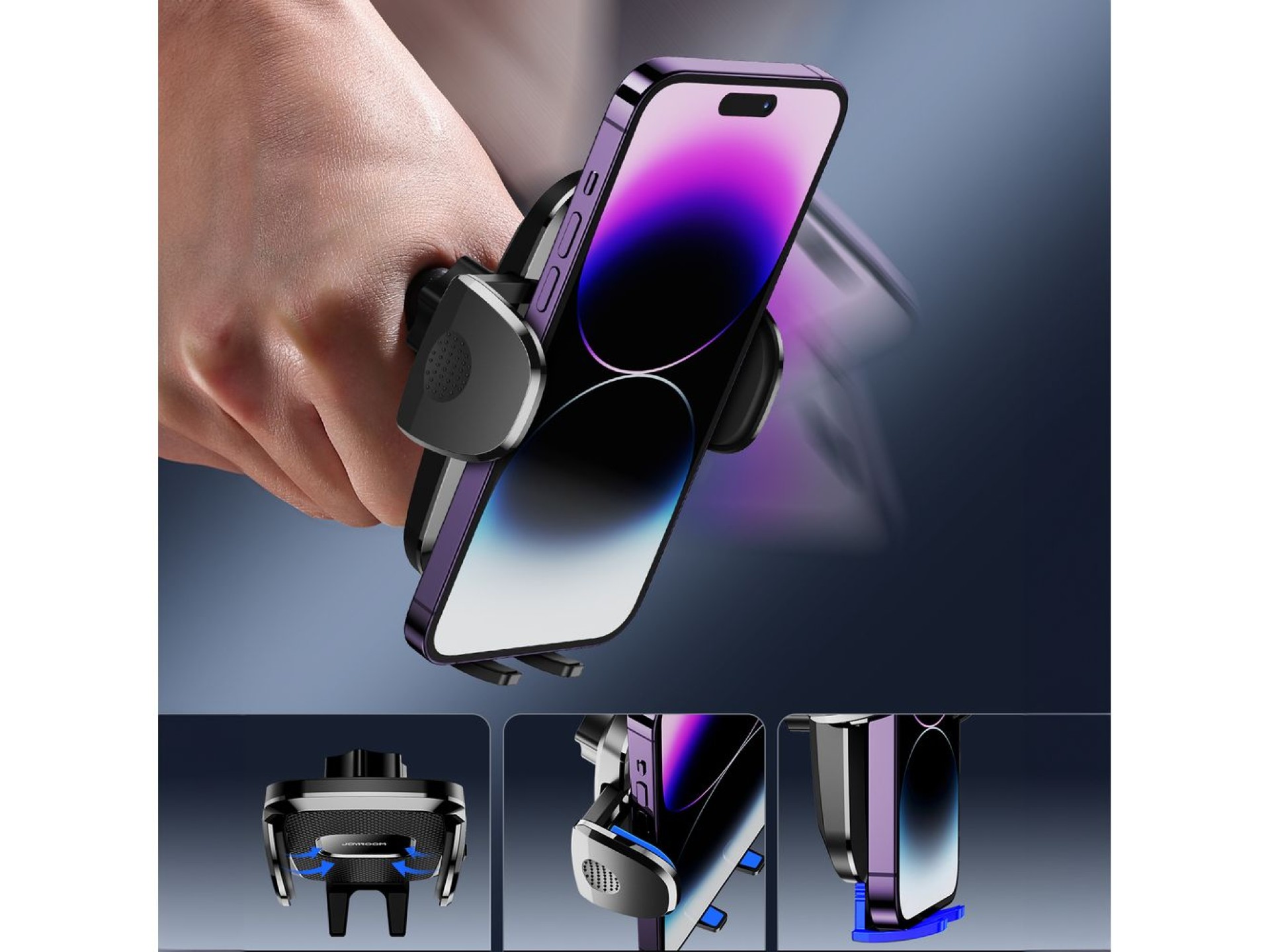 Suporte mecânico universal para celular Joyroom JR-ZS259 para carro, para uso no painel/janela - pre