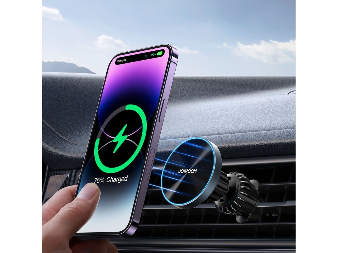 Soporte magnético para coche Joyroom con cargador inalámbrico de 15 W para rejilla de ventilación, c