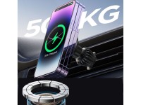 Soporte magnético para coche Joyroom con cargador inalámbrico de 15 W para rejilla de ventilación, c Soporte magnético para coche Joyroom con cargador inalámbrico de 15 W para rejilla de ventilación, c