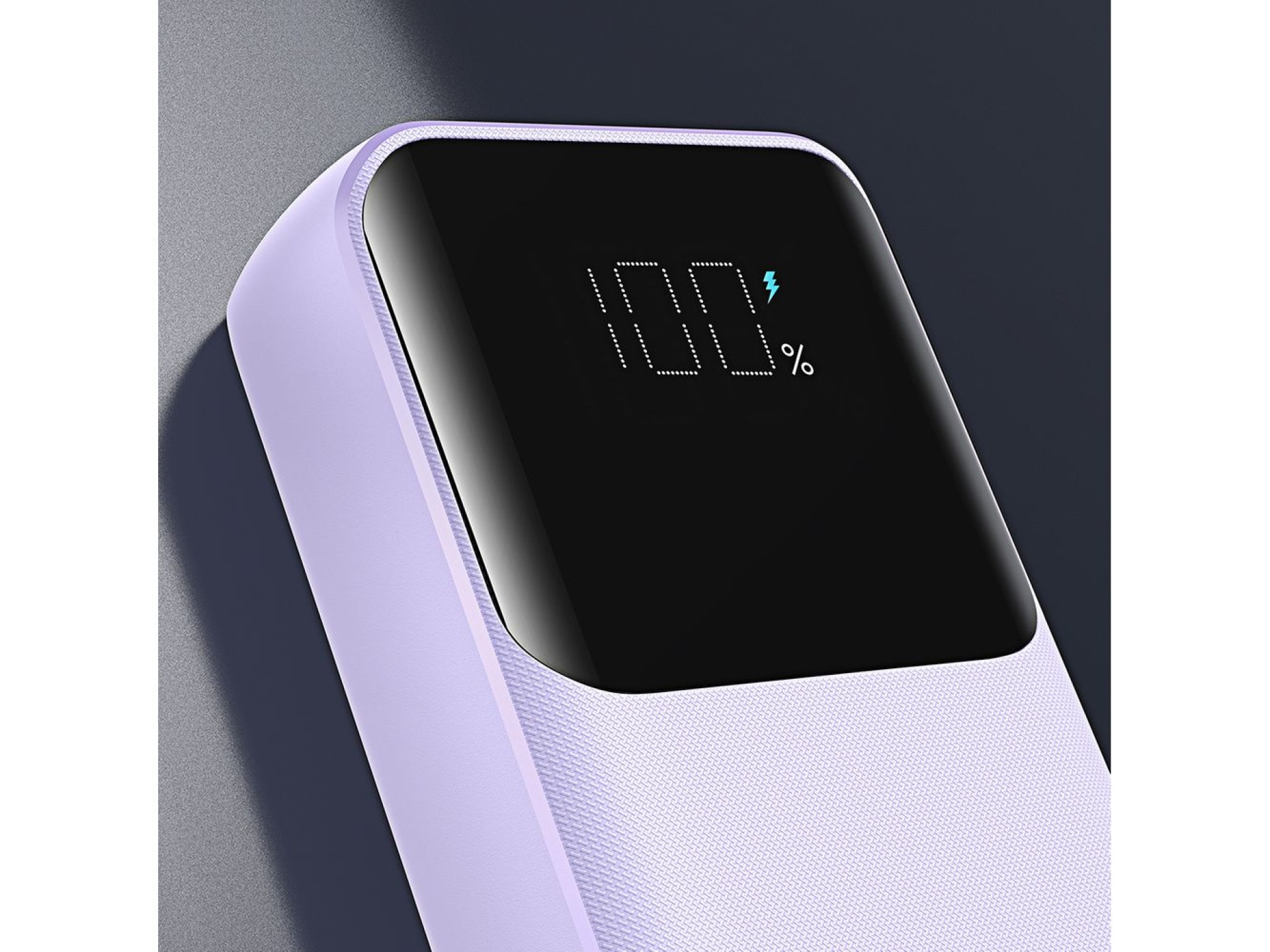 Mini power bank Joyroom JR-PBC06 com cabos USB-C/Lightning integrados, 30W, 10000mAh - roxo