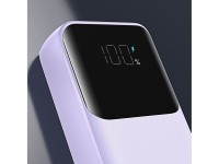 Mini power bank Joyroom JR-PBC06 com cabos USB-C/Lightning integrados, 30W, 10000mAh - roxo Mini power bank Joyroom JR-PBC06 com cabos USB-C/Lightning integrados, 30W, 10000mAh - roxo