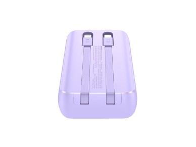Joyroom JR-PBC06 mini power bank with built-in USB-C / Lightning cables 30W 10000mAh - purple Joyroom JR-PBC06 mini power bank with built-in USB-C / Lightning cables 30W 10000mAh - purple
